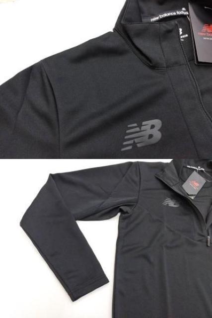 S)黒)ニューバランス★ハーフジップジャージ◆ 長袖襟付き 薄手テロテロ ポケットなし AMT25206 < レジャー/スポーツ  S)黒)ニューバランス★ハーフジップジャージ◆ 長袖襟付き 薄手テロテロ ポケットなし AMT25206 < レジャー/スポーツの