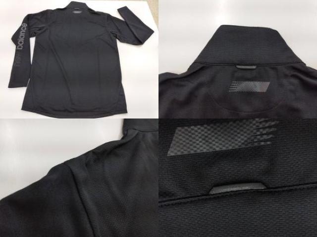 S)黒)ニューバランス★ハーフジップジャージ◆ 長袖襟付き 薄手テロテロ ポケットなし AMT25206 < レジャー/スポーツ  S)黒)ニューバランス★ハーフジップジャージ◆ 長袖襟付き 薄手テロテロ ポケットなし AMT25206 < レジャー/スポーツの