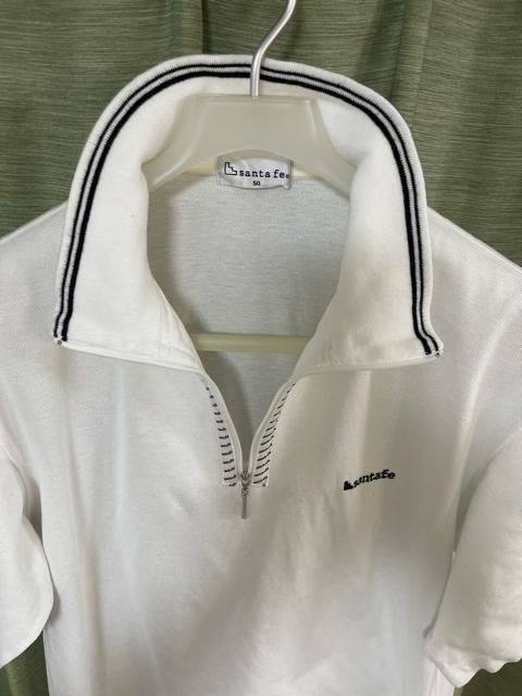 サンタフェ Santa Fe 半袖 ポロシャツ ハーフジップ 50サイズ 白 < ブランド  サンタフェ Santa Fe 半袖 ポロシャツ ハーフジップ 50サイズ 白 < ブランドの