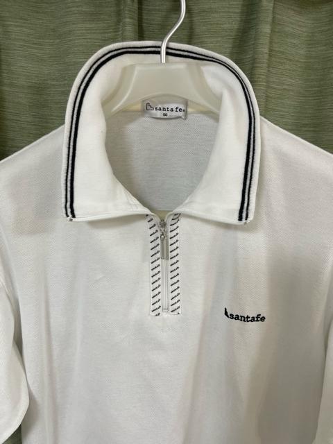 サンタフェ Santa Fe 半袖 ポロシャツ ハーフジップ 50サイズ 白 < ブランド  サンタフェ Santa Fe 半袖 ポロシャツ ハーフジップ 50サイズ 白 < ブランドの
