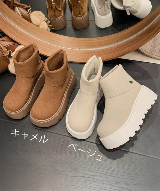 送料無料 新品 厚底ショートブーツ 秋冬シューズ美脚脚長 < 女性ファッション  送料無料 新品 厚底ショートブーツ 秋冬シューズ美脚脚長 < 女性ファッションの