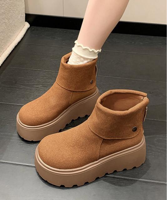 送料無料 新品 厚底ショートブーツ 秋冬シューズ美脚脚長 < 女性ファッション  送料無料 新品 厚底ショートブーツ 秋冬シューズ美脚脚長 < 女性ファッションの