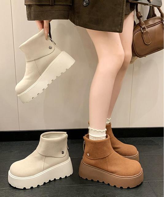 送料無料 新品 厚底ショートブーツ 秋冬シューズ美脚脚長 < 女性ファッション  送料無料 新品 厚底ショートブーツ 秋冬シューズ美脚脚長 < 女性ファッションの