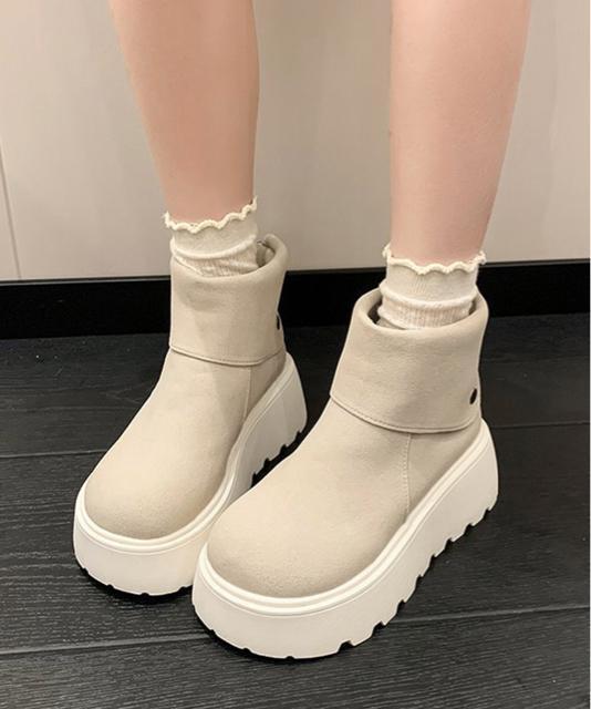 送料無料 新品 厚底ショートブーツ 秋冬シューズ美脚脚長 < 女性ファッション  送料無料 新品 厚底ショートブーツ 秋冬シューズ美脚脚長 < 女性ファッションの