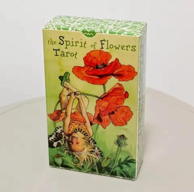 �Ԃ̗d���^���b�g�J�[�h The Spirit of Flowers Tarot �ʏ�T�C�Y12cm�~7cm�@78�� �� �{/�G���� 