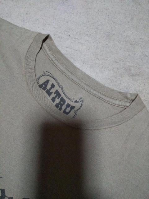 ALTRU オールトゥルー プリント コットン 半袖Tシャツ Sサイズ カーキ USA製 バイカー ミリタリー < 男性ファッション  ALTRU オールトゥルー プリント コットン 半袖Tシャツ Sサイズ カーキ USA製 バイカー ミリタリー < 男性ファッションの
