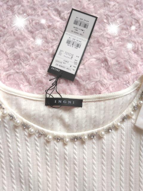 新品☆イング*肩リボントップス(オフホワイト) < ブランド  新品☆イング*肩リボントップス(オフホワイト) < ブランドの