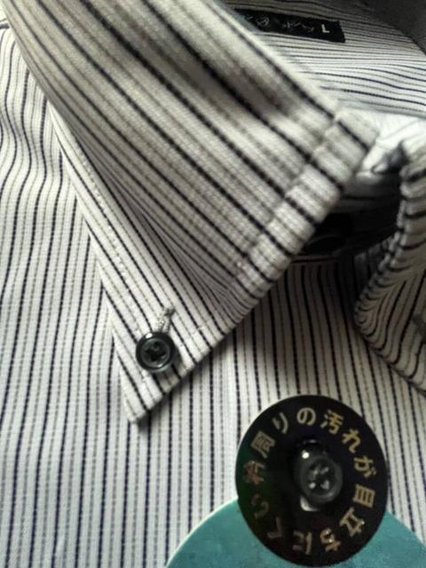 Lサイズ!高貴紳士的!ノーアイロン!ニット!防シワ性!伸縮性!速乾性!いつもサラサラ長袖ボタンダウンワイシャツ!No.心 < 男性ファッション  Lサイズ!高貴紳士的!ノーアイロン!ニット!防シワ性!伸縮性!速乾性!いつもサラサラ長袖ボタンダウンワイシャツ!No.心 < 男性ファッションの