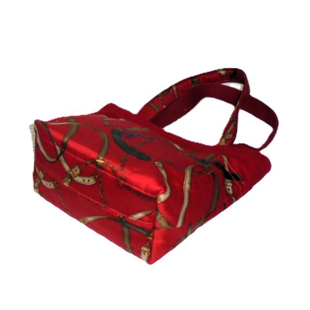 ◆ちょっと持ちお散歩ミニバッグ◆Roberta di Camerino◆ロベルタ・ベルト柄・赤◆ < 女性ファッション ◆ちょっと持ちお散歩ミニバッグ◆Roberta di Camerino◆ロベルタ・ベルト柄・赤◆ < 女性ファッションの