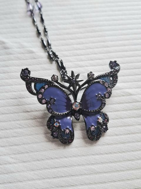 アナスイ ANNA SUI ブローチ ネックレス 2way パープル 蝶 < ブランド  アナスイ ANNA SUI ブローチ ネックレス 2way パープル 蝶  < ブランドの