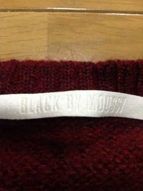 BLACK BY MOUSSY(ブラックバイマウジー)ロング丈霜降ニット美品赤 < ブランド  BLACK BY MOUSSY(ブラックバイマウジー)ロング丈霜降ニット美品赤 < ブランドの