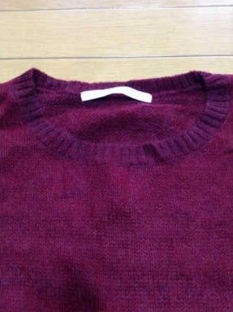 BLACK BY MOUSSY(ブラックバイマウジー)ロング丈霜降ニット美品赤 < ブランド  BLACK BY MOUSSY(ブラックバイマウジー)ロング丈霜降ニット美品赤 < ブランドの