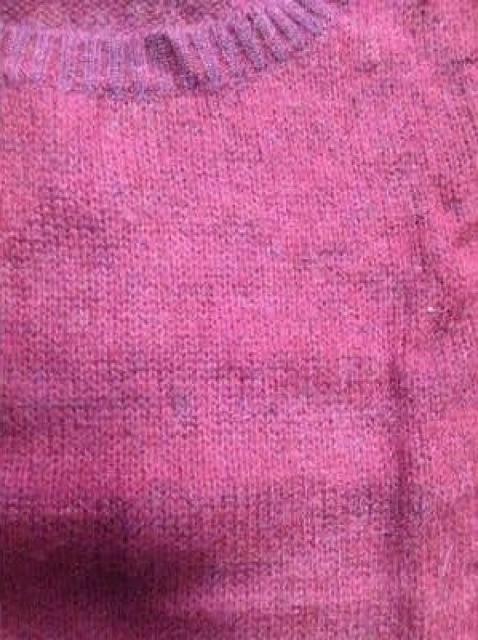 BLACK BY MOUSSY(ブラックバイマウジー)ロング丈霜降ニット美品赤 < ブランド  BLACK BY MOUSSY(ブラックバイマウジー)ロング丈霜降ニット美品赤 < ブランドの