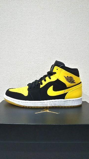 新品【NIKE】AIR JORDAN 1 MID ★エア ジョーダン★BK/YE★US7.5 < ブランド  新品【NIKE】AIR JORDAN 1 MID ★エア ジョーダン★BK/YE★US7.5  < ブランドの