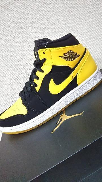 新品【NIKE】AIR JORDAN 1 MID ★エア ジョーダン★BK/YE★US7.5 < ブランド  新品【NIKE】AIR JORDAN 1 MID ★エア ジョーダン★BK/YE★US7.5 < ブランドの