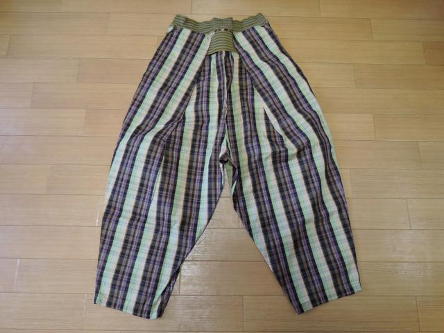 新品キャピタルKAPITALシモキタ7分丈パンツ3チェック柄サルエル < ブランド  新品キャピタルKAPITALシモキタ7分丈パンツ3チェック柄サルエル < ブランドの