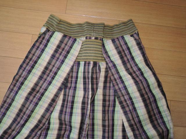 新品キャピタルKAPITALシモキタ7分丈パンツ3チェック柄サルエル < ブランド  新品キャピタルKAPITALシモキタ7分丈パンツ3チェック柄サルエル < ブランドの