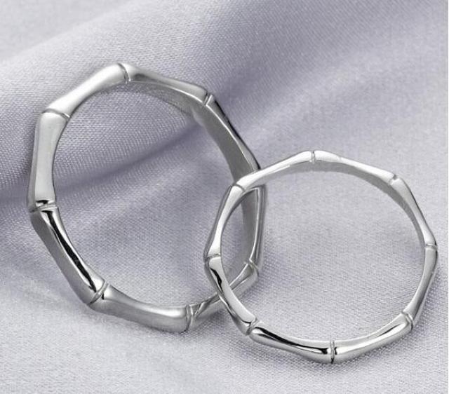 送料無料★即日発送※婚約指輪 カップル 3号〜22号 竹 リング 贈り物 ギフト 男女兼用★ホワイトゴールド S925 < 女性アクセサリー/時計 送料無料★即日発送※婚約指輪 カップル 3号〜22号 竹 リング 贈り物 ギフト 男女兼用★ホワイトゴールド S925 < 女性アクセサリー/時計の