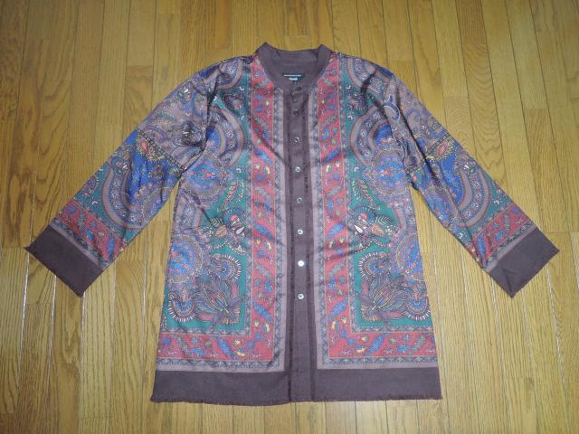 glamb グラム Bohemian stand collar SH/ボヘミアンスタンドカラーシャツ 1 茶 ペイズリー柄 < ブランド  glamb グラム Bohemian stand collar SH/ボヘミアンスタンドカラーシャツ 1 茶 ペイズリー柄 < ブランドの