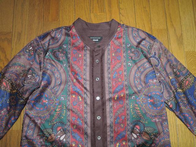 glamb グラム Bohemian stand collar SH/ボヘミアンスタンドカラーシャツ 1 茶 ペイズリー柄 < ブランド  glamb グラム Bohemian stand collar SH/ボヘミアンスタンドカラーシャツ 1 茶 ペイズリー柄 < ブランドの
