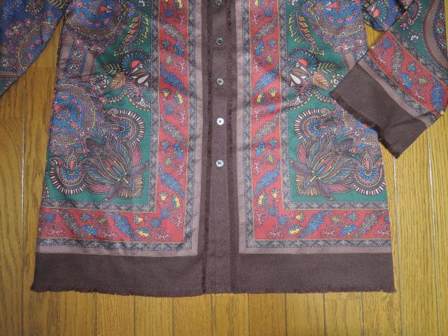 glamb グラム Bohemian stand collar SH/ボヘミアンスタンドカラーシャツ 1 茶 ペイズリー柄 < ブランド  glamb グラム Bohemian stand collar SH/ボヘミアンスタンドカラーシャツ 1 茶 ペイズリー柄 < ブランドの