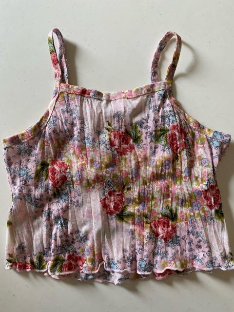100サイズ 花柄シフォンキャミ レース ピンク < キッズ/ベビー  100サイズ 花柄シフォンキャミ レース ピンク < キッズ/ベビーの