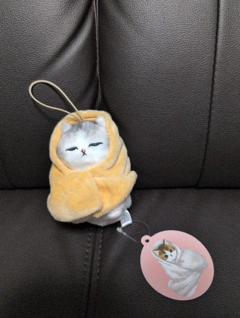 タグ付き、モフサンド、包まれにゃんこ マスコットぬいぐるみ、オレンジ < アニメ/コミック/キャラクター  タグ付き、モフサンド、包まれにゃんこ マスコットぬいぐるみ、オレンジ  < アニメ/コミック/キャラクターの