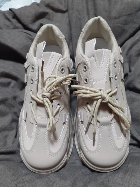 ダッドスニーカー★ベージュ★24cm★新品未着用★送料無料★韓国ファッション★オルチャン★厚底スニーカー★美脚★足長 ★クーポン < 女性ファッション ダッドスニーカー★ベージュ★24cm★新品未着用★送料無料★韓国ファッション★オルチャン★厚底スニーカー★美脚★足長 ★クーポン < 女性ファッションの