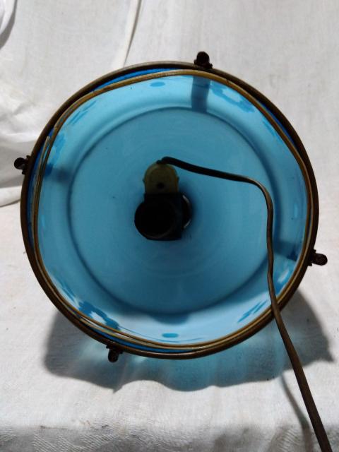 ♪古い青色ガラスの電気の笠 < 家電/AV  ♪古い青色ガラスの電気の笠 < 家電/AVの