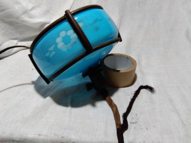 ♪古い青色ガラスの電気の笠 < 家電/AV  ♪古い青色ガラスの電気の笠 < 家電/AVの