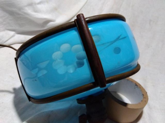 ♪古い青色ガラスの電気の笠 < 家電/AV  ♪古い青色ガラスの電気の笠 < 家電/AVの