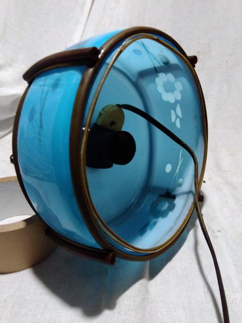 ♪古い青色ガラスの電気の笠 < 家電/AV  ♪古い青色ガラスの電気の笠 < 家電/AVの