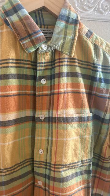 ドゥファミリー メンズ 春 長袖チェックシャツ イエロー系 S < ブランド ドゥファミリー メンズ 春 長袖チェックシャツ イエロー系 S < ブランドの