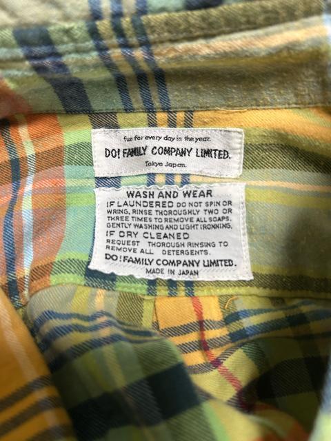 ドゥファミリー メンズ 春 長袖チェックシャツ イエロー系 S < ブランド ドゥファミリー メンズ 春 長袖チェックシャツ イエロー系 S < ブランドの