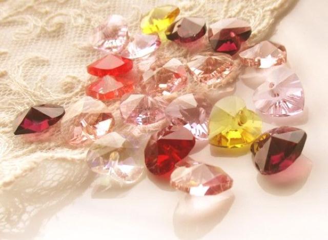 ハート型ガラスパーツ20個暖色系 < ペット/手芸/園芸  ハート型ガラスパーツ20個暖色系 < ペット/手芸/園芸の