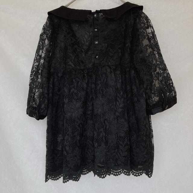 2way 総レース 半袖 襟付き フレア トップス ゴシック Y2K 黒 N2m < ブランド 2way 総レース 半袖 襟付き フレア トップス ゴシック Y2K 黒 N2m < ブランドの