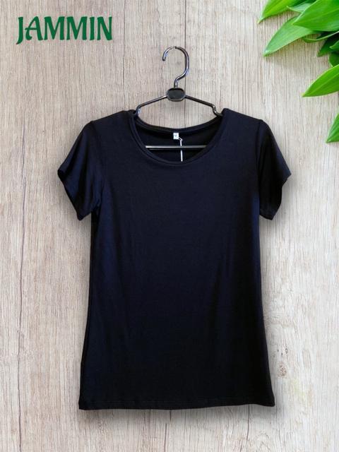 ストレッチTシャツ★黒★スパンデックス★アジアン★ヨガ★ストレッチ < 女性ファッション ストレッチTシャツ★黒★スパンデックス★アジアン★ヨガ★ストレッチ < 女性ファッションの