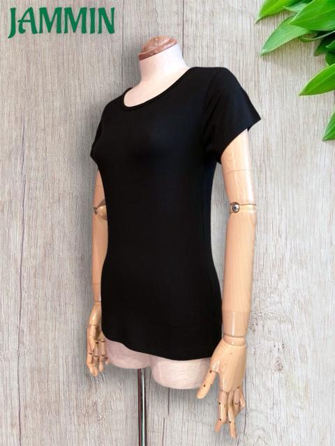 ストレッチTシャツ★黒★スパンデックス★アジアン★ヨガ★ストレッチ < 女性ファッション ストレッチTシャツ★黒★スパンデックス★アジアン★ヨガ★ストレッチ < 女性ファッションの