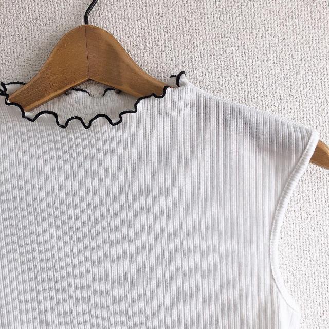 ◆GU/ジーユー◆バイカラーリブメローコンパクトT(ノースリーブ)★ホワイトS*秋コーデ美品♪ < ブランド ◆GU/ジーユー◆バイカラーリブメローコンパクトT(ノースリーブ)★ホワイトS*秋コーデ美品♪ < ブランドの