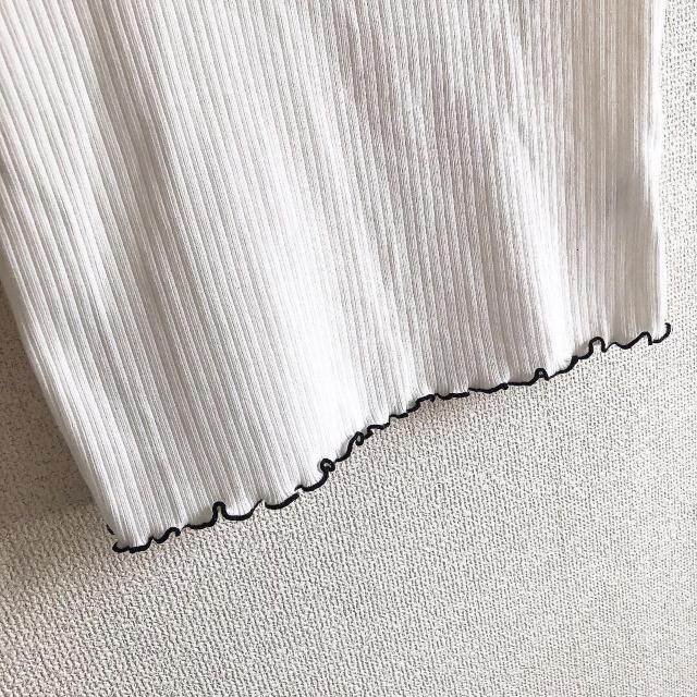 ◆GU/ジーユー◆バイカラーリブメローコンパクトT(ノースリーブ)★ホワイトS*秋コーデ美品♪ < ブランド ◆GU/ジーユー◆バイカラーリブメローコンパクトT(ノースリーブ)★ホワイトS*秋コーデ美品♪ < ブランドの