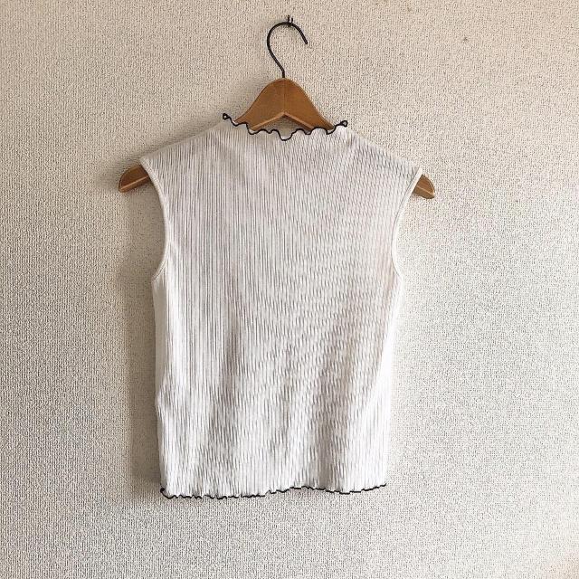 ◆GU/ジーユー◆バイカラーリブメローコンパクトT(ノースリーブ)★ホワイトS*秋コーデ美品♪ < ブランド ◆GU/ジーユー◆バイカラーリブメローコンパクトT(ノースリーブ)★ホワイトS*秋コーデ美品♪ < ブランドの