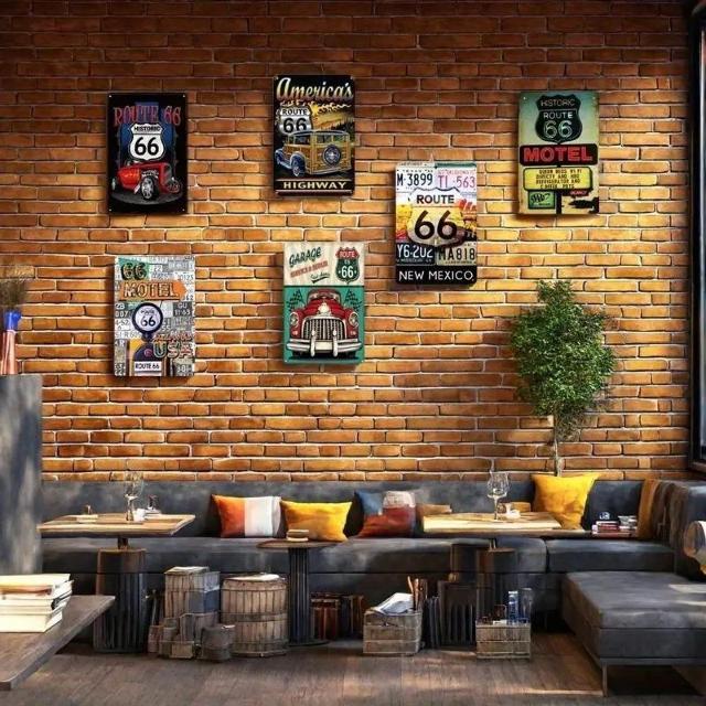 超お買い得1790円★6個セットのヴィンテージメタルティンスイン、ガレージの装飾用  クラシックの壁アート用のレトロルート66 < インテリア/ライフ  超お買い得1790円★6個セットのヴィンテージメタルティンスイン、ガレージの装飾用  クラシックの壁アート用のレトロルート66 < インテリア/ライフの