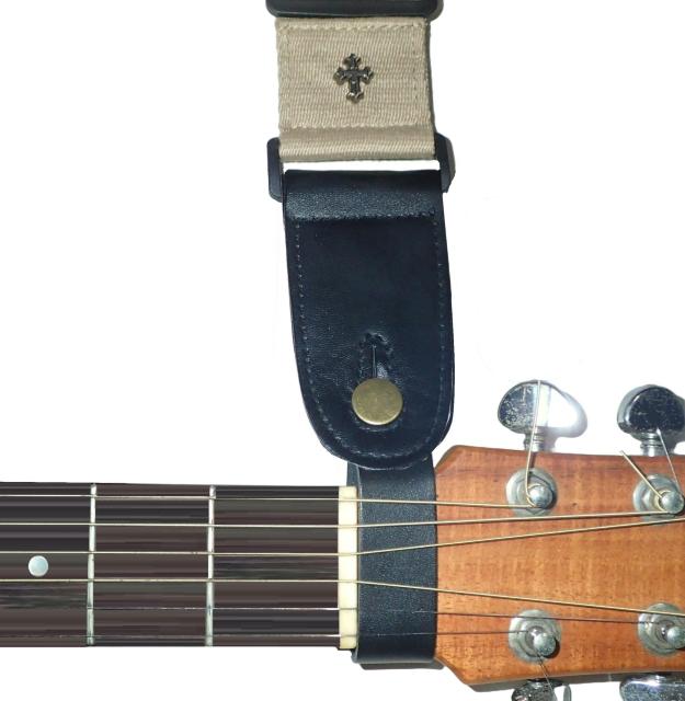 クロスモチーフ 十字架 ギター ストラップ ボタン付き アコギ アコースティックギター エレキギター ベース ベージュ色 < ホビー クロスモチーフ 十字架 ギター ストラップ ボタン付き アコギ アコースティックギター エレキギター ベース ベージュ色 < ホビーの