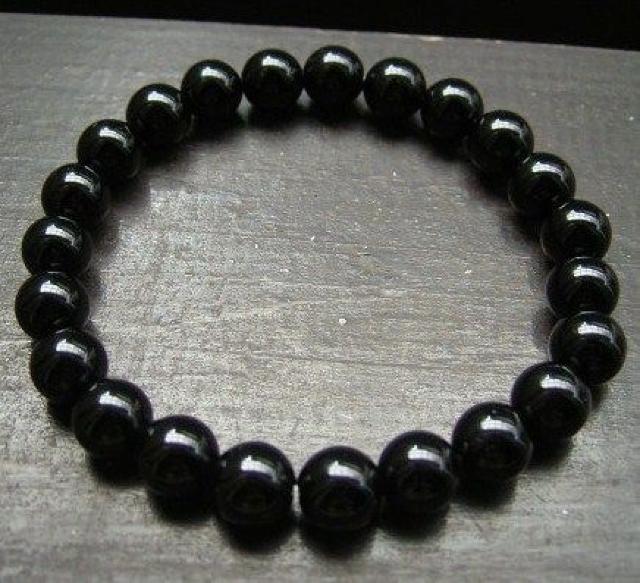 ☆即決☆8ミリ玉 黒水晶・モリオンブレスレット < 女性アクセサリー/時計 ☆即決☆8ミリ玉 黒水晶・モリオンブレスレット < 女性アクセサリー/時計の