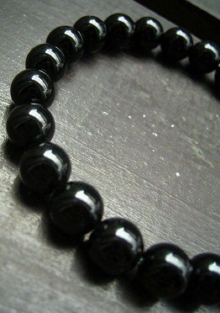 ☆即決☆8ミリ玉 黒水晶・モリオンブレスレット < 女性アクセサリー/時計 ☆即決☆8ミリ玉 黒水晶・モリオンブレスレット < 女性アクセサリー/時計の