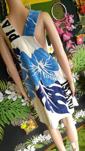 プラネットブルー■デカハイビ×ベロアミニワンピ■ジャンスカ < 女性ファッション  プラネットブルー■デカハイビ×ベロアミニワンピ■ジャンスカ < 女性ファッションの