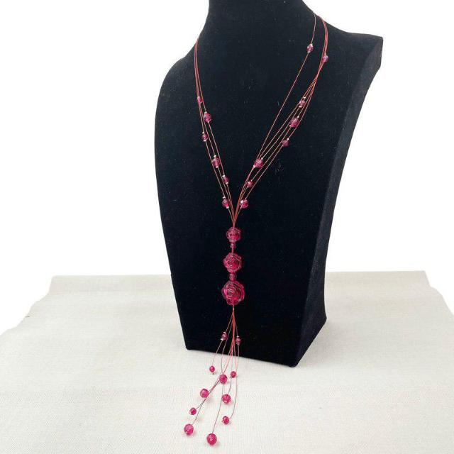 新品 アンティーク調お花モチーフ ワイヤーネックレス < 女性アクセサリー/時計 新品 アンティーク調お花モチーフ ワイヤーネックレス < 女性アクセサリー/時計の