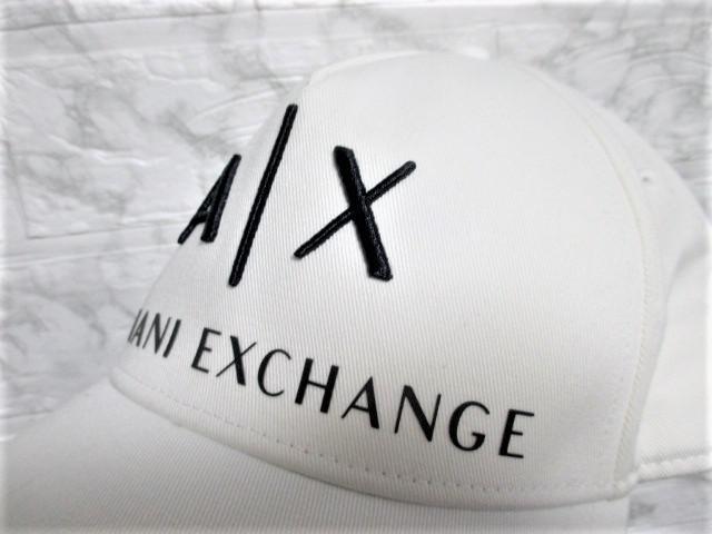 ☆A|X ARMANI EXCHANGE アルマーニ エクスチェンジ ロゴ キャップ 帽子/フリーサイズ☆ホワイト < ブランド ☆A|X ARMANI EXCHANGE アルマーニ エクスチェンジ ロゴ キャップ 帽子/フリーサイズ☆ホワイト < ブランドの