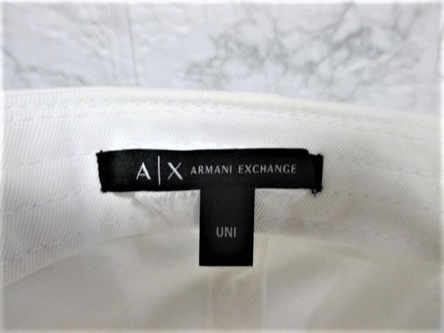 ☆A|X ARMANI EXCHANGE アルマーニ エクスチェンジ ロゴ キャップ 帽子/フリーサイズ☆ホワイト < ブランド ☆A|X ARMANI EXCHANGE アルマーニ エクスチェンジ ロゴ キャップ 帽子/フリーサイズ☆ホワイト < ブランドの