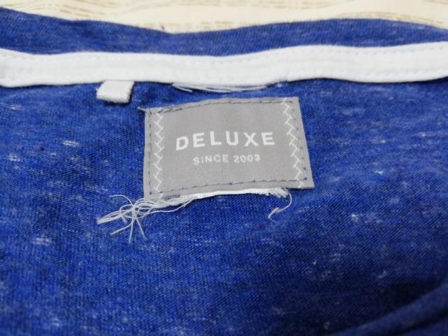 【DELUXE】 Tシャツ ブルー 日本製 匿名発送可  L < ブランド  【DELUXE】 Tシャツ ブルー 日本製 匿名発送可  L < ブランドの